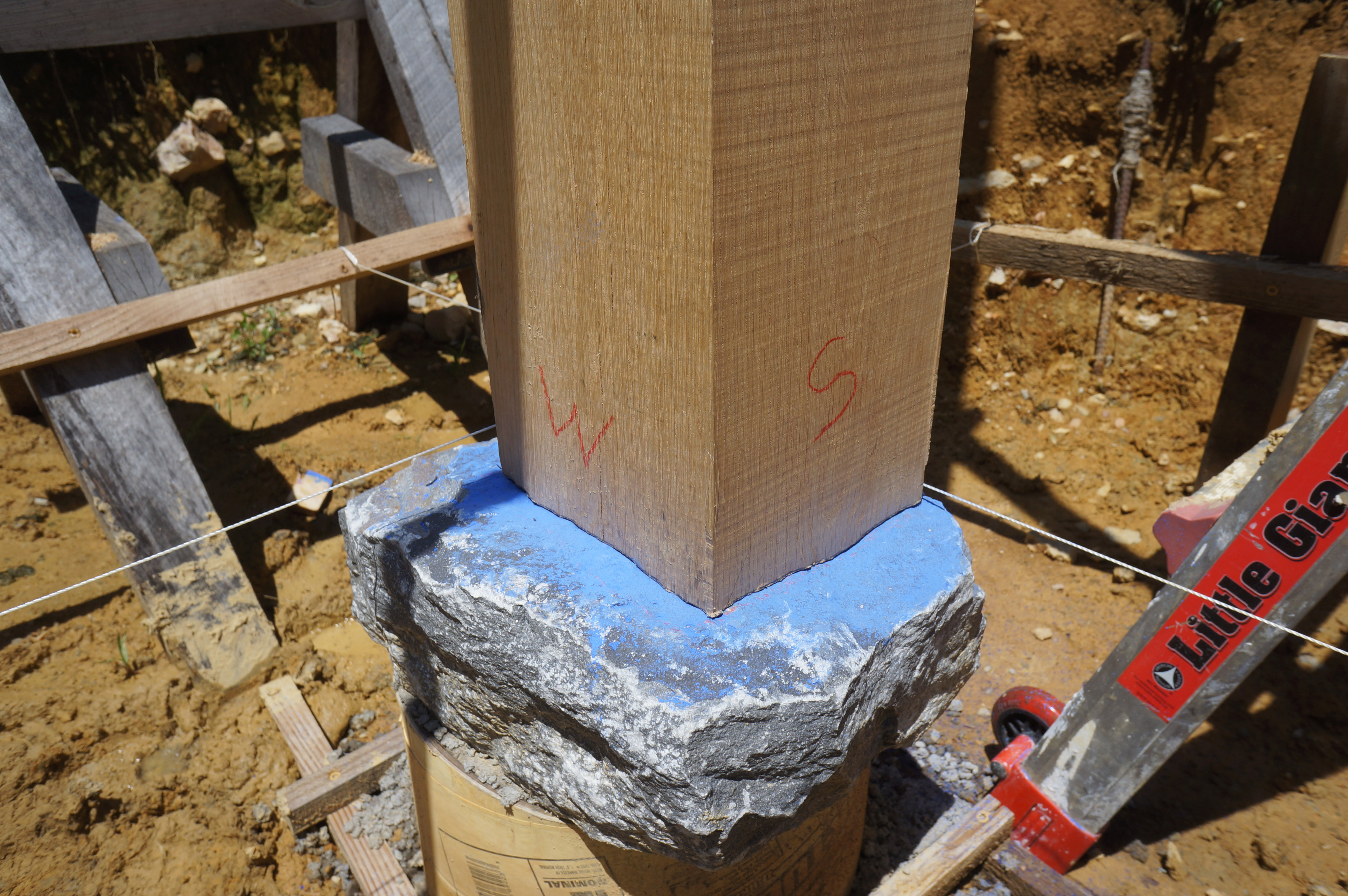 How-To: Scribing Wood Post to Stone Foundation
