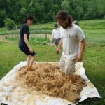 natural building workshop - cob stomping
